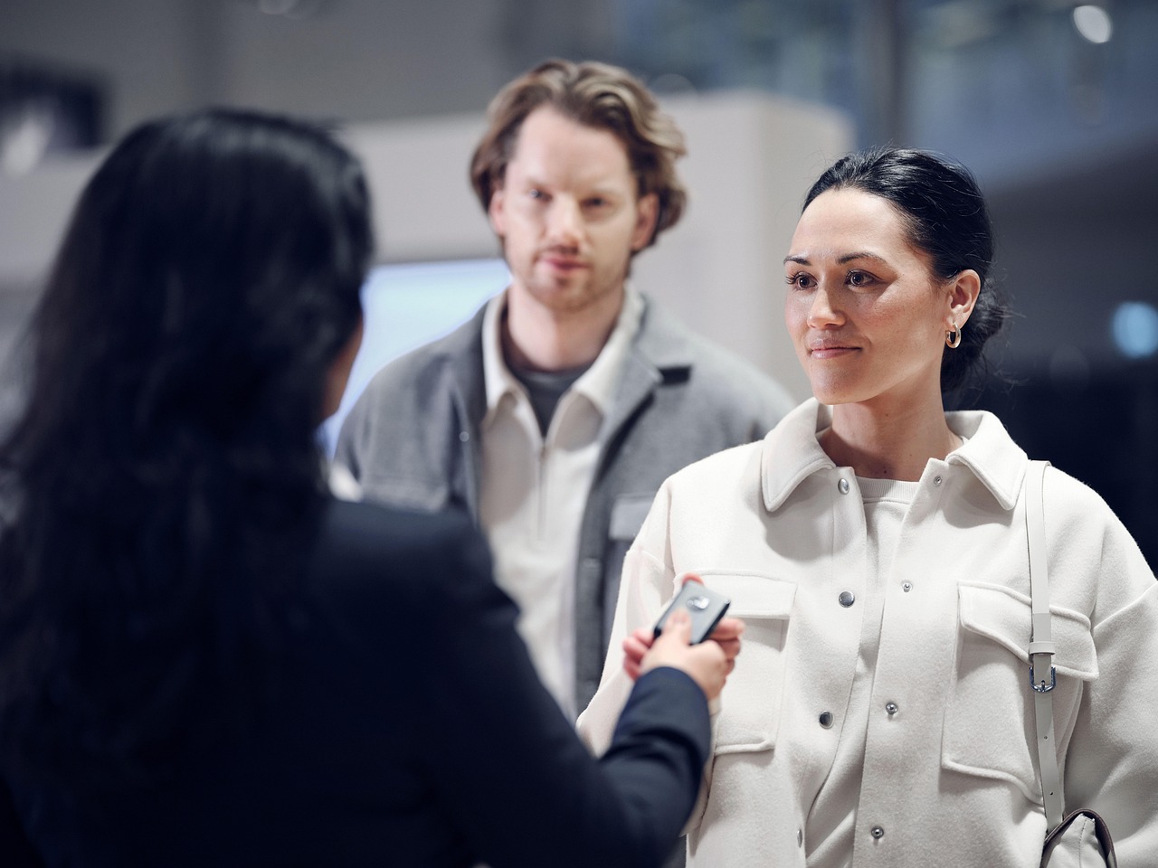 Satisfied vehicle owner after successful automotive service experience